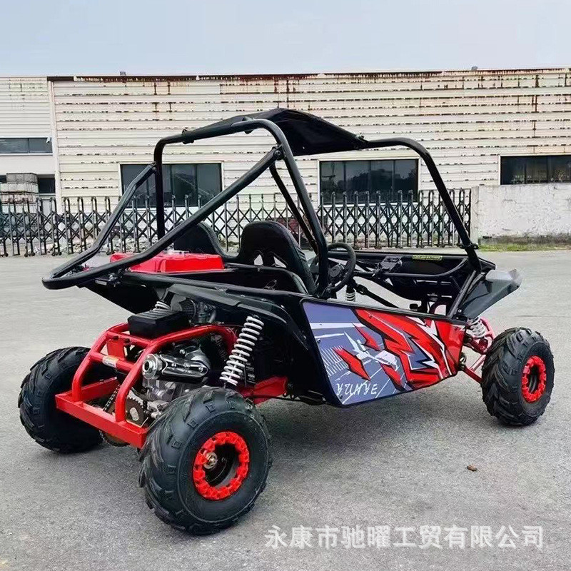 รถจักรยานยนต์ผู้ใหญ่สองที่นั่ง 125cc รถโกคาร์ท utv Desert Stepless Variable Speed เบนซิน ATV สี่ล้อ 