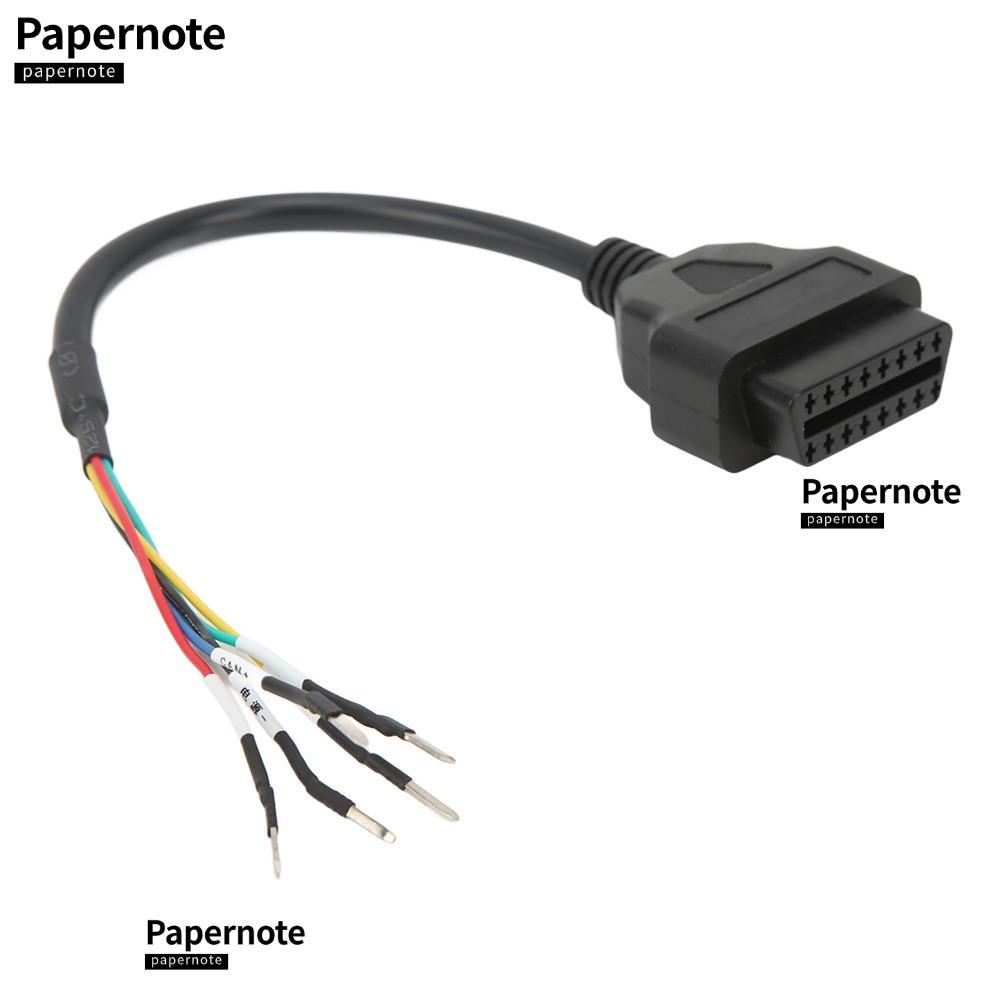 PAPERNOTE OBD2 หญิงเชื่อมต่อ, 5 สายเปิดปลั๊กสาย OBD2 สายวินิจฉัย,ทนทาน 16 พิน ABS OBD2 Extension Pig