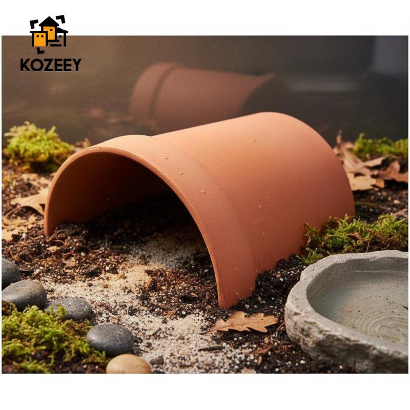 [KOZEEY] Tortoise Cave Hideaway Reptile Basking Cave Moisture S Basic