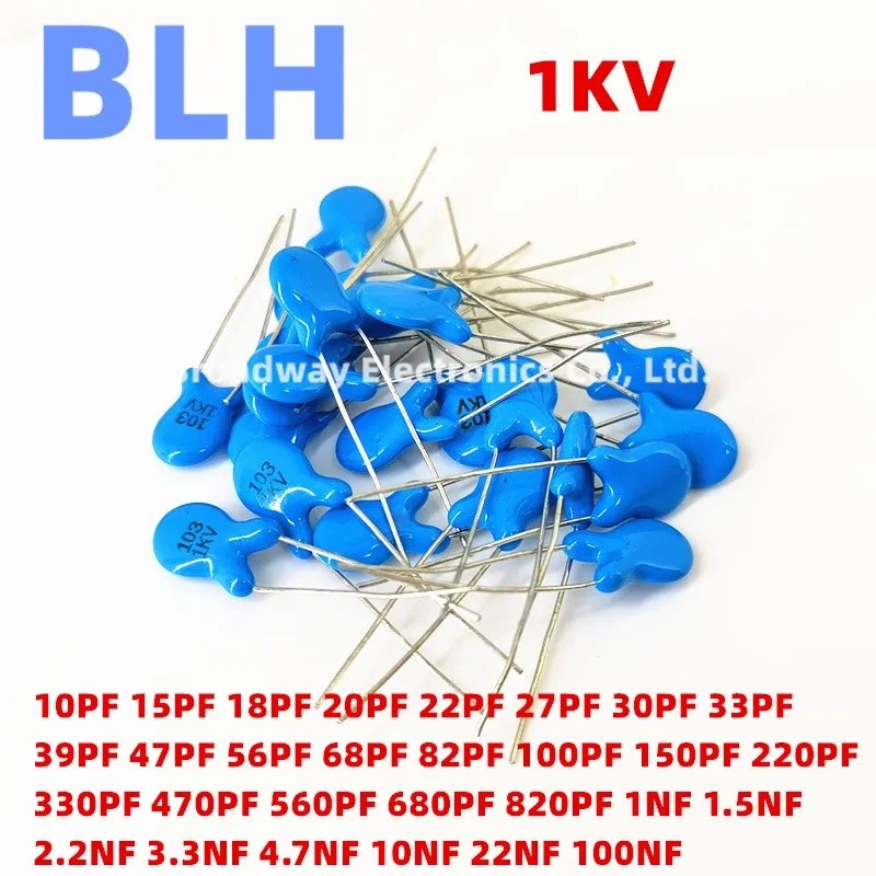 20PCS แรงดันสูงเซรามิคตัวเก็บประจุ 1KV 1000V 150PF 151 220PF 221 330PF 331 470PF 471 560PF 561 680PF