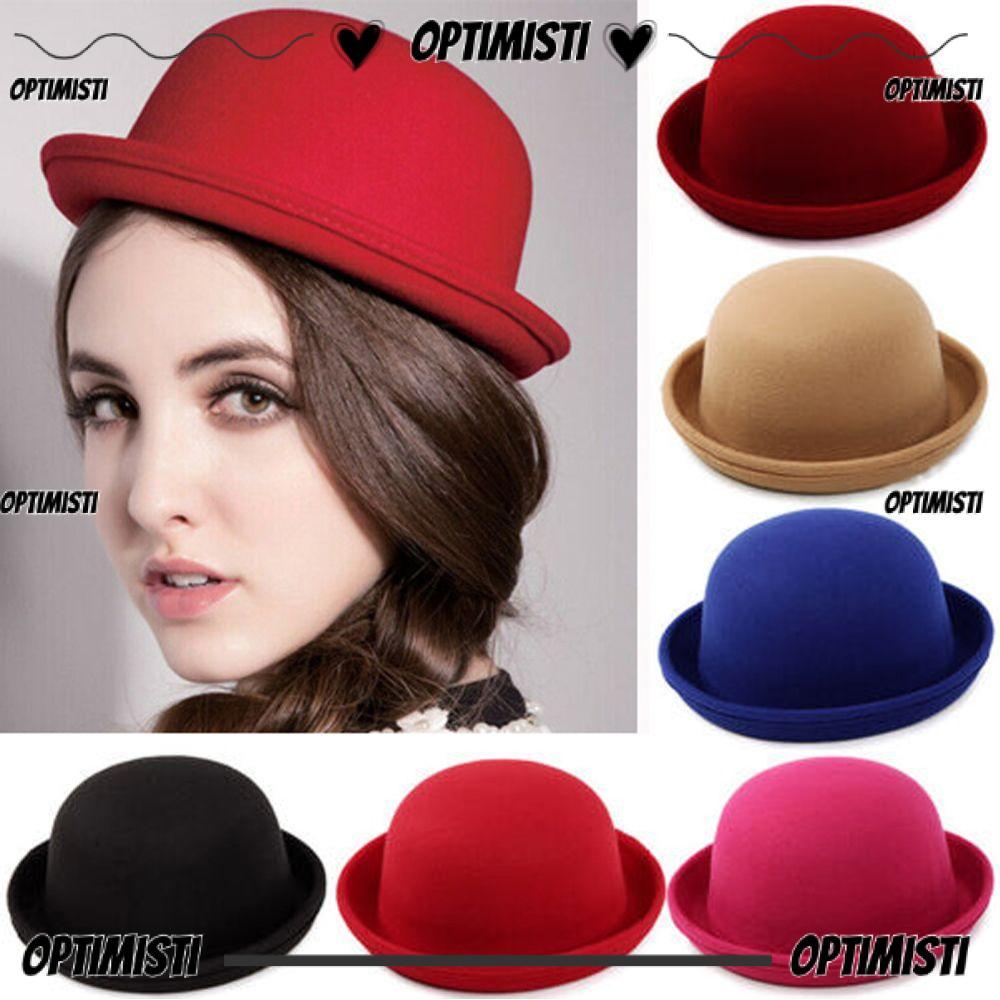 OPTIMISTI8E Beanie Cap Warm Vintage Elegant Floppy Bowler