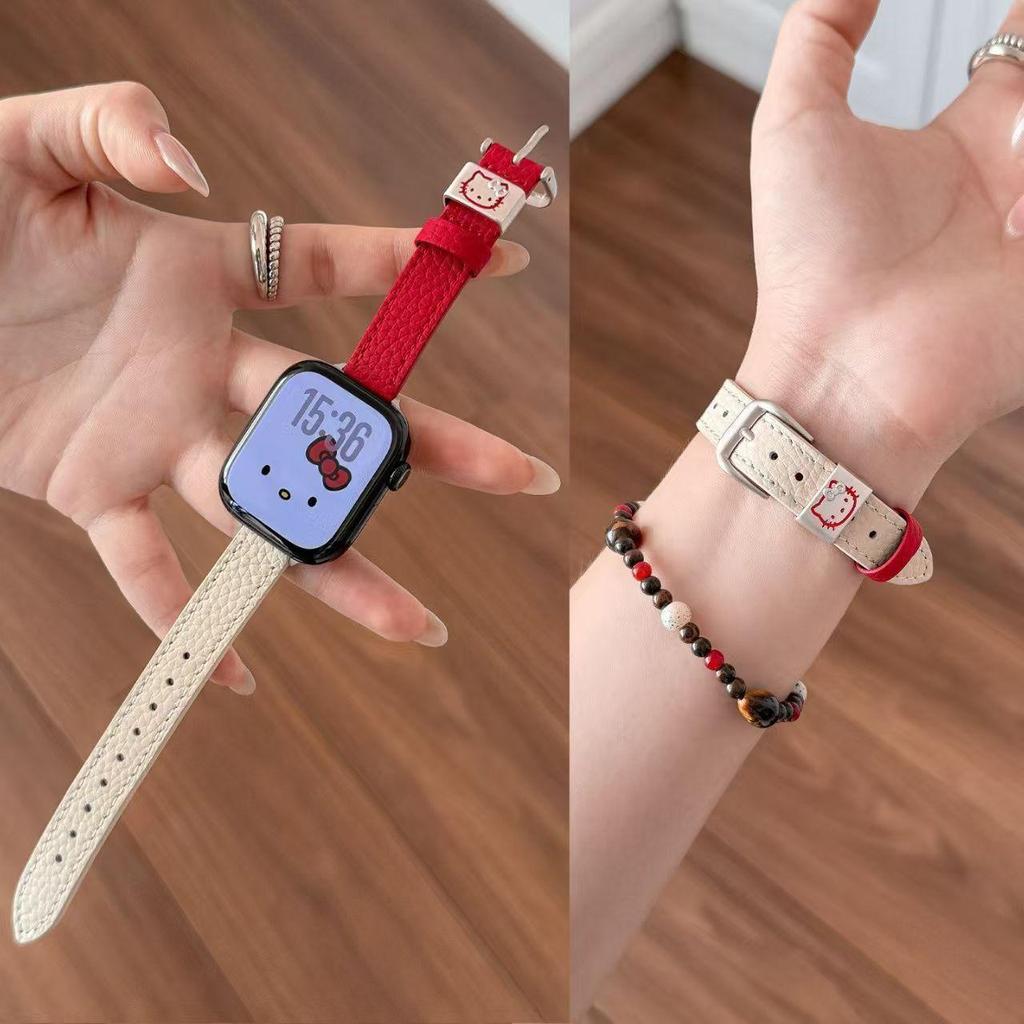 Pebble Pattern Color Matching kt Cat Strap เหมาะสําหรับ redmi watch6/5/4 รูปแบบ Pebble การจับคู่หนัง