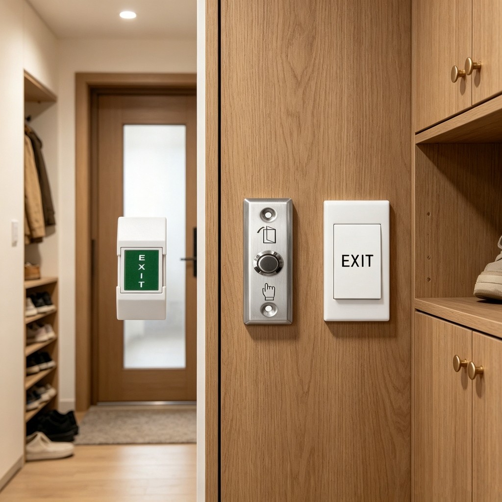 ปุ่ม EXIT เปิดประตูอะไหล่สำรอง 3 แบบ รุ่น 4.TM-PV1 / 3.TM-PM3D / 9.TM-S28 คุณภาพดี