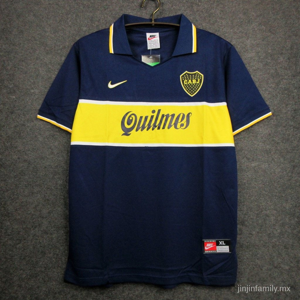 CABJ Retro 97/98 Boca Juniors I เสื้อฟุตบอลผู้ชายสีน้ําเงิน FPZV