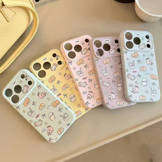 เคสสำหรับ iPhone 17 16 15 14 13 12 11 Pro Max XR XS กันกระแทก หัวใจ 3D สีพาสเทล น่ารัก กันรอย ถุง