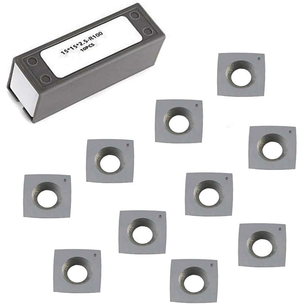 15mmx15mmx2.5mm R100 4 "รัศมีคาร์ไบด์แทรกเครื่องตัดสําหรับ Byrd Shelix หัวตัดสําหรับ Dewalt DW735 DW