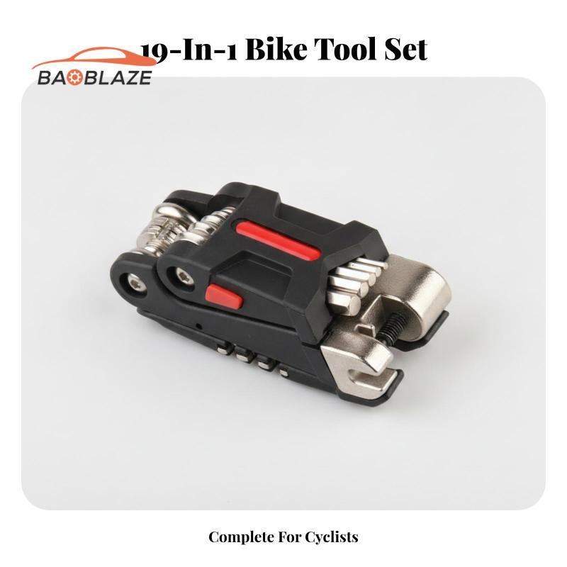 [Baoblaze] Cycle Multitool Bike Multitool 19-in-1 Cycle Repair Tool Rubber Levers น้ําหนักเบา