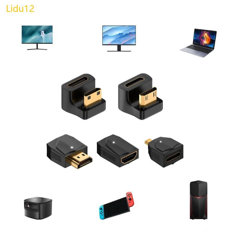Lidu12 อะแดปเตอร์ Hdtv ใช้งานได้จริงอุปกรณ์ไร้รอยต่อเชื่อมต่อ Mini c Female to Hdtv Connector