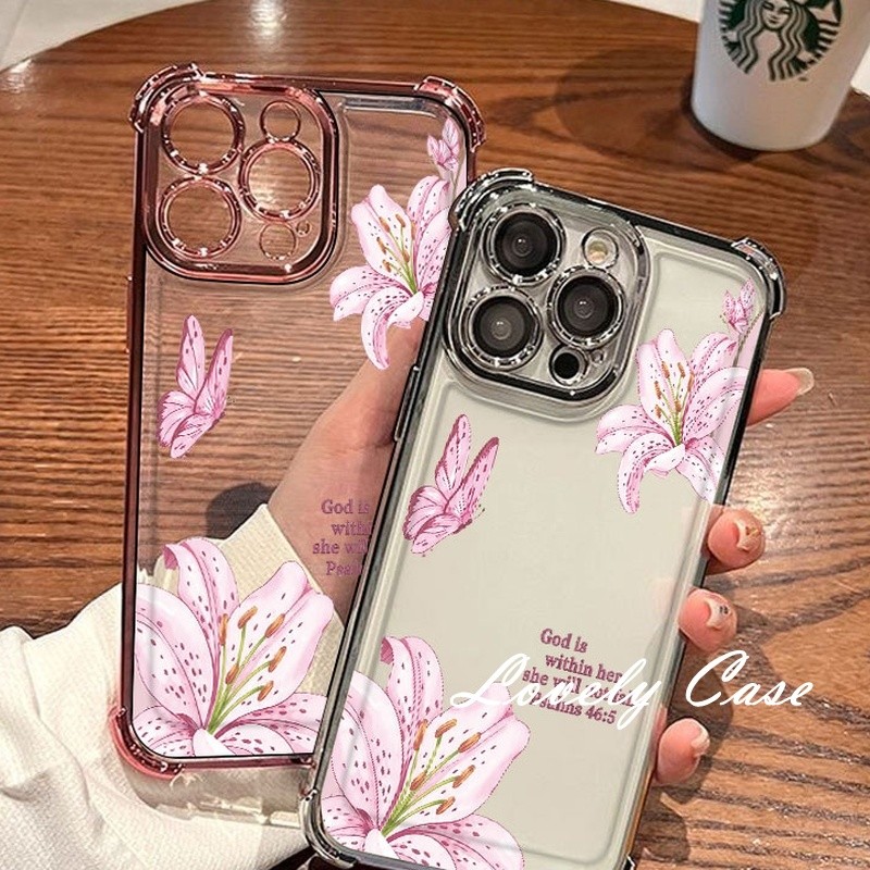 ปลอกสําหรับRedmi 9 9C 9A 10C 12 12C 13C 9Tหมายเหตุ 9s 11 10 13 12 Pro Xiaomi Poco F3 F6 X3 X6 สี่มุมกันกระแทกAnti Fallโลหะฟอยล์ดอกไม้โปร่งใสกรณีปกอ่อน