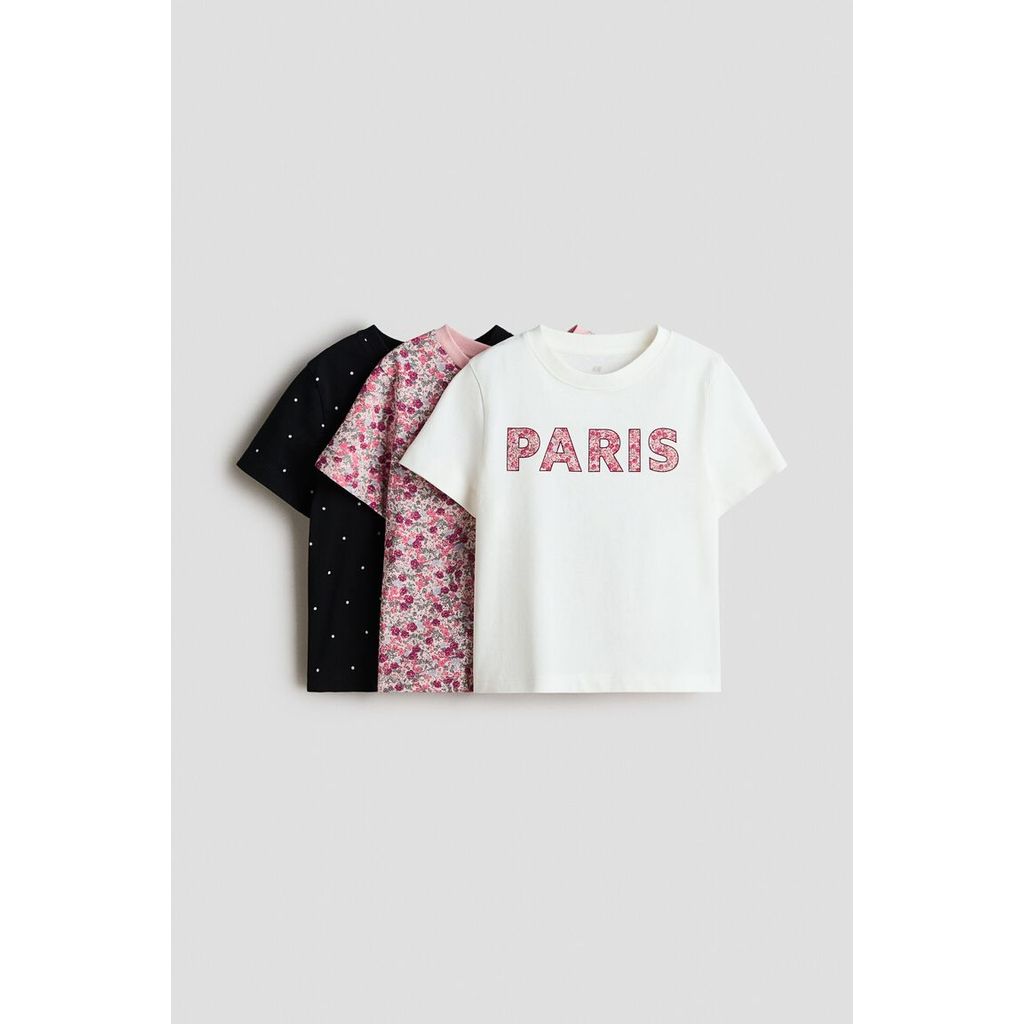 H&M(เอชแอนด์เอ็ม) เสื้อยืดคอตตอน 3 ชิ้น เด็กหญิง 1343184_2