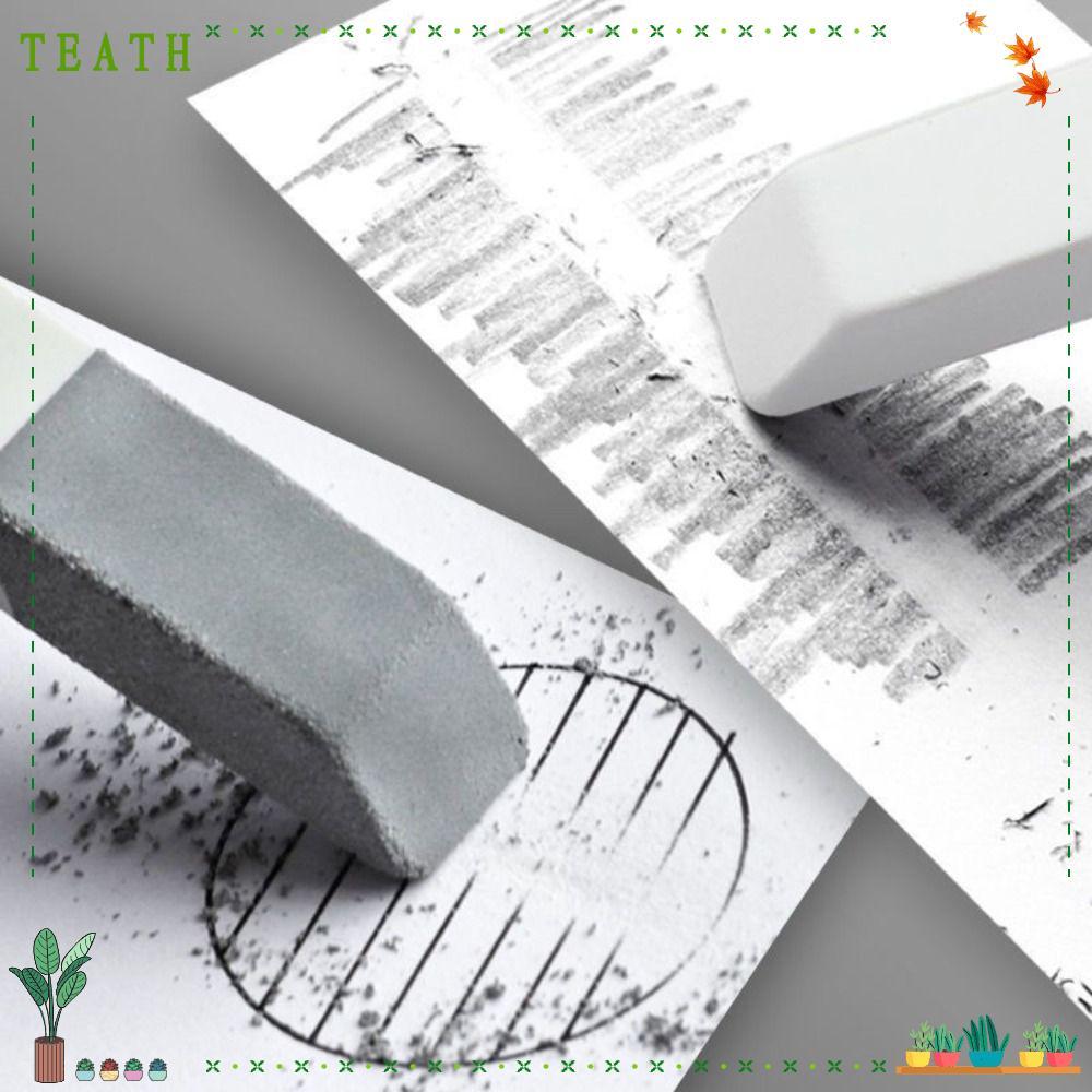 TEATH 1PCS Frosted Eraser, Matte Traceless Sand Eraser, Multi-functional Student Gift Dual-use Pen E