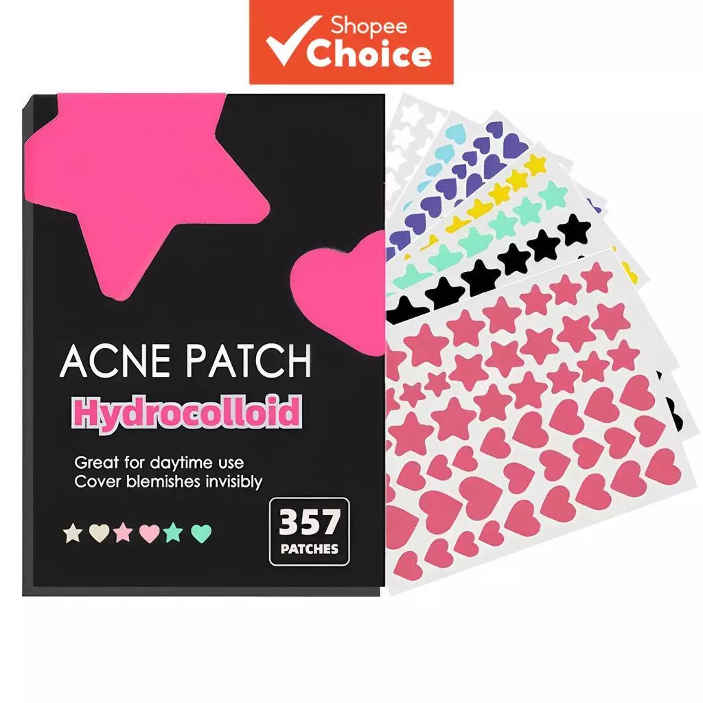 แผ่นแปะสิวไฮโดรเจล 765 ชิ้น – ดีไซน์สีสันสดใส, สูตรไร้แอลกอฮอล์, ดูแลผิวทุกเพศ | แผ่นแปะสิว, ปกปิดสิว, แผ่นแปะใบหน้า