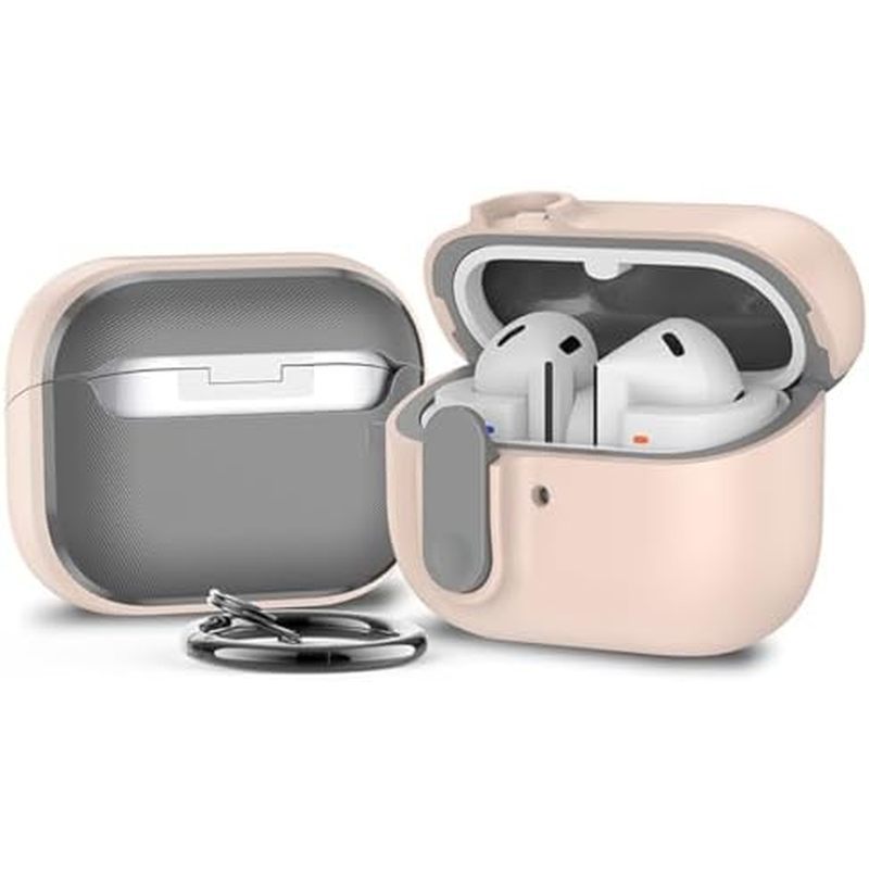 Miimall Hard Case สําหรับ Samsung Galaxy Buds 3/Buds3 Pro/Buds3 FE พร้อมล็อคที่ปลอดภัย, Full Body กั