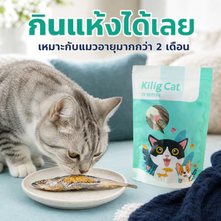 SKISOPGO ปลาไข่แมว ปลาไข่ฟรีซดราย อบแห้ง ขนมแมว ปลาไข่เต็มตัว ขนมแมว ธรรมชาติ แมวชอบมาก