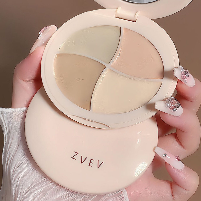 คอนซีลเลอร์ corrector ZVEV Four-Color CONCEALER Palette Cover Face Spots Acne Marks กระ Dark Circles