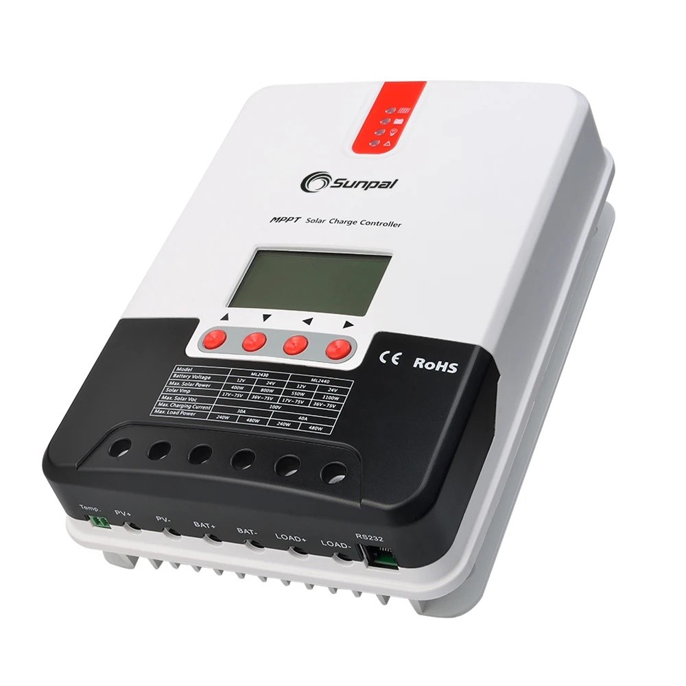 JPPS ใหม่ Origina Srne 12V 24V 36V 48V 30A 40A 50A 60A Mppt แรงดันไฟฟ้า Solar Charge Controller Sr D