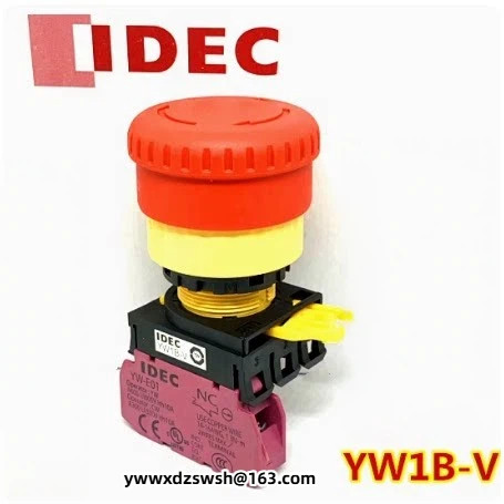IDEC Izumi YW1B-V4E01R V4E11r 12 22 03 E02R หยุดฉุกเฉิน 21 สวิตช์ปุ่มกด YW-E01 YW1B-V4E11R V4E02R V4