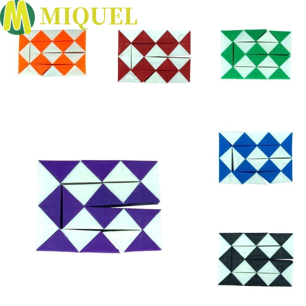 MIQUELZA 24 ความเร็ว Magic Snake ไม้บรรทัด, ที่ถอดออกได้ Transformable Cube Magic Snake Cube, ส่วนคว