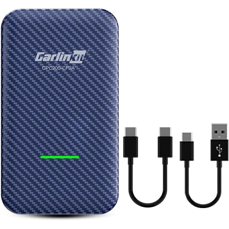 Carlinkit 4.0 อะแดปเตอร์ Android Auto & CarPlay ไร้สาย, แปลงรถแบบมีสายเป็นรถไร้สายและ Android ไร้ au