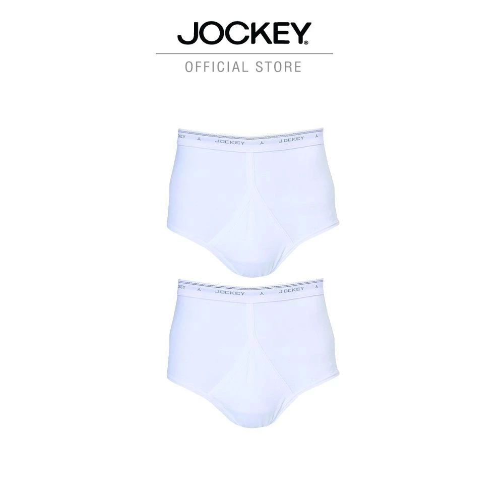 JOCKEY UNDERWEAR กางเกงในชาย รุ่น KU 1017CS FULL RISE BRIEF สีขาว (แพ็ค 2 ชิ้น)