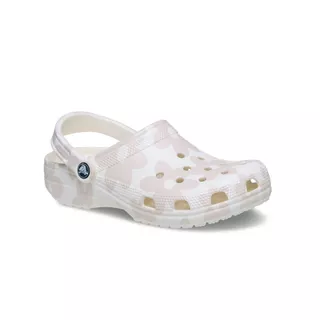 CROCS รองเท้าลำลองผู้ใหญ่ CLASSIC POP PETALS CLOG - CHALK/MULTI