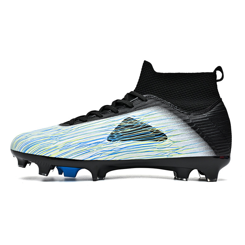 New Youth Football Boots Competition Training Shoes High-Top Spike Football Boots Size 35-45 tv