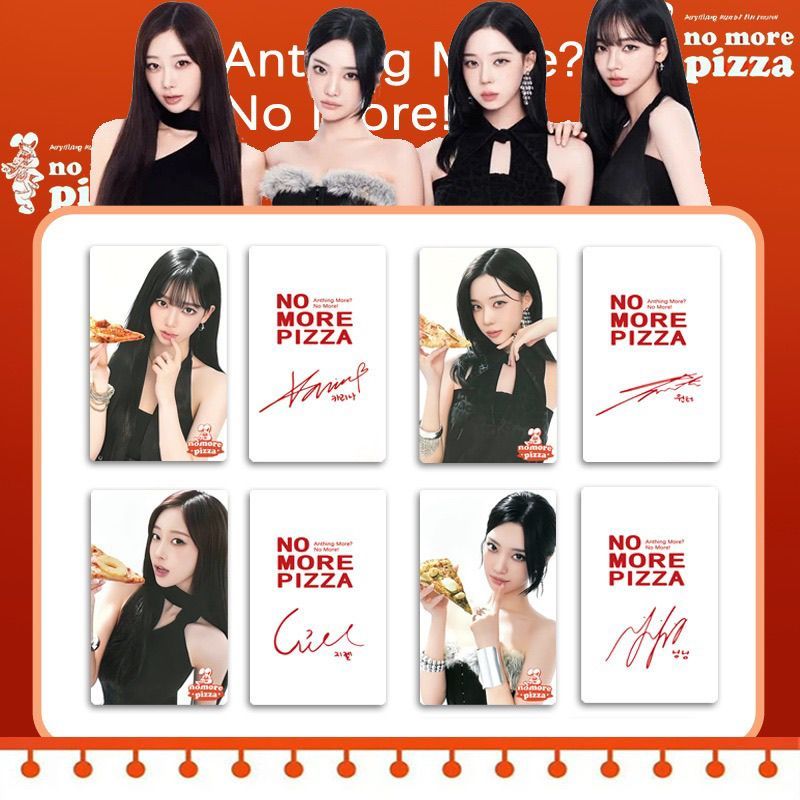 AESPA Pizza Co-Branded Golden Winter Ningyizhuo Photocard Star Merchanted Self-Printing Photocard Ae