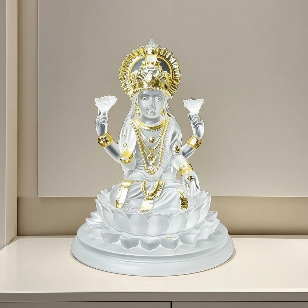 Deity ตุ๊กตา Lotus PESTAL Spiritual Resin Deity ตุ๊กตา Deity ประติมากรรมตกแต่งสําหรับนักสะสมแท่นบูชา