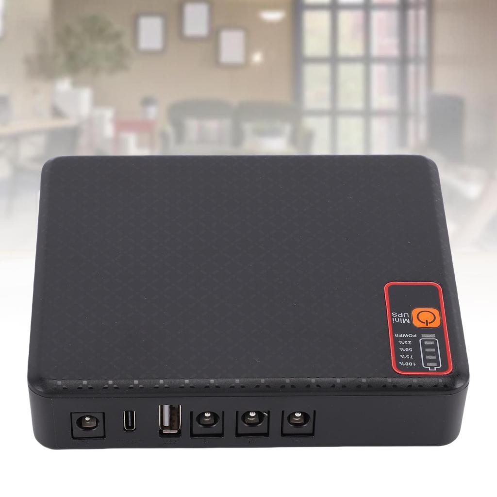 Hamwesh Mini UPS 15600mAh เครื่องสํารองไฟพร้อมเอาต์พุตหลายแรงดันไฟฟ้าการออกแบบขนาดกะทัดรัดสําหรับโมเ