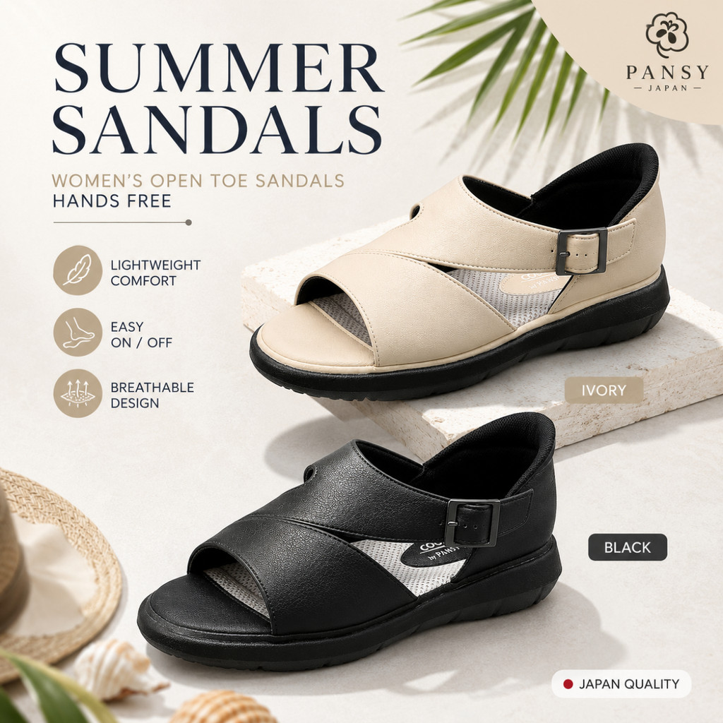 PANSY 4448 รองเท้าผู้หญิงฤดูร้อน เปิดหน้าเท้า 3E น้ำหนักเบา