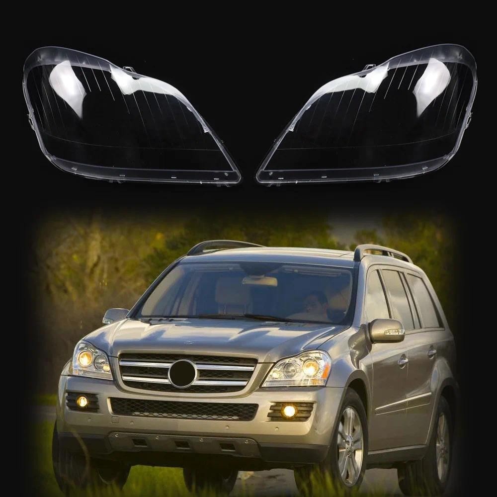 สําหรับ Mercedes-Benz GL X164 GL350 GL400 GL450 GL500 GL550 2006-2012 ไฟหน้าฝาครอบไฟหน้ารถเลนส์