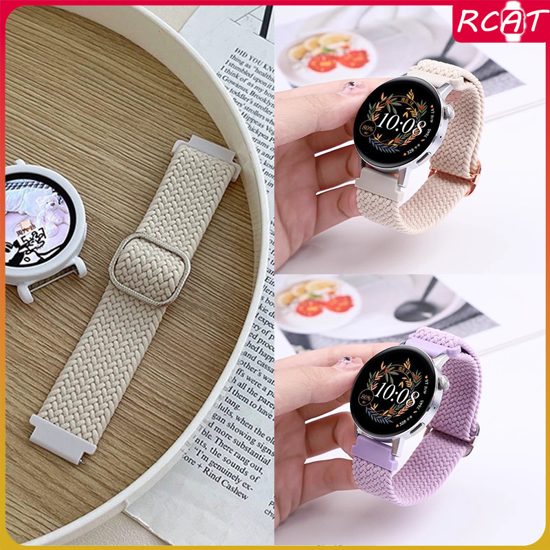 สายไนลอนยืดหยุ่น 20 มม 22 มม for Garmin/Forerunner 165 570 265/Redmi Watch 5 Active/5Lite/Samsung/Huawei/Amazfit Bip 6 5