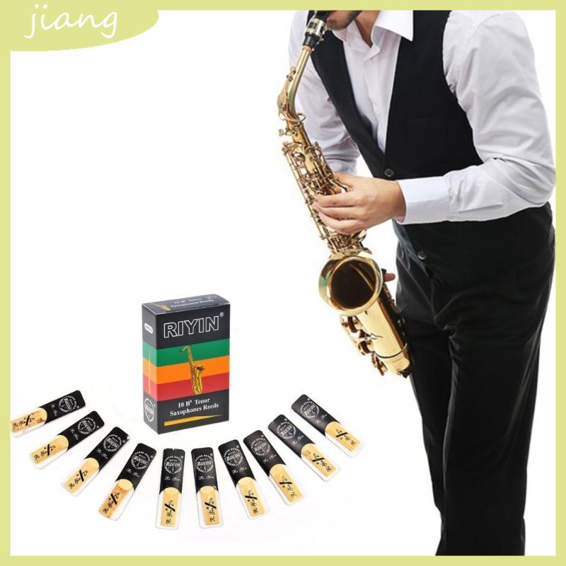 JN 10 ชิ้น Bb Tenor Sax Reeds ความแข็ง Strength 1 5 2 5 3 5 4 แซ็กโซโฟน Reed