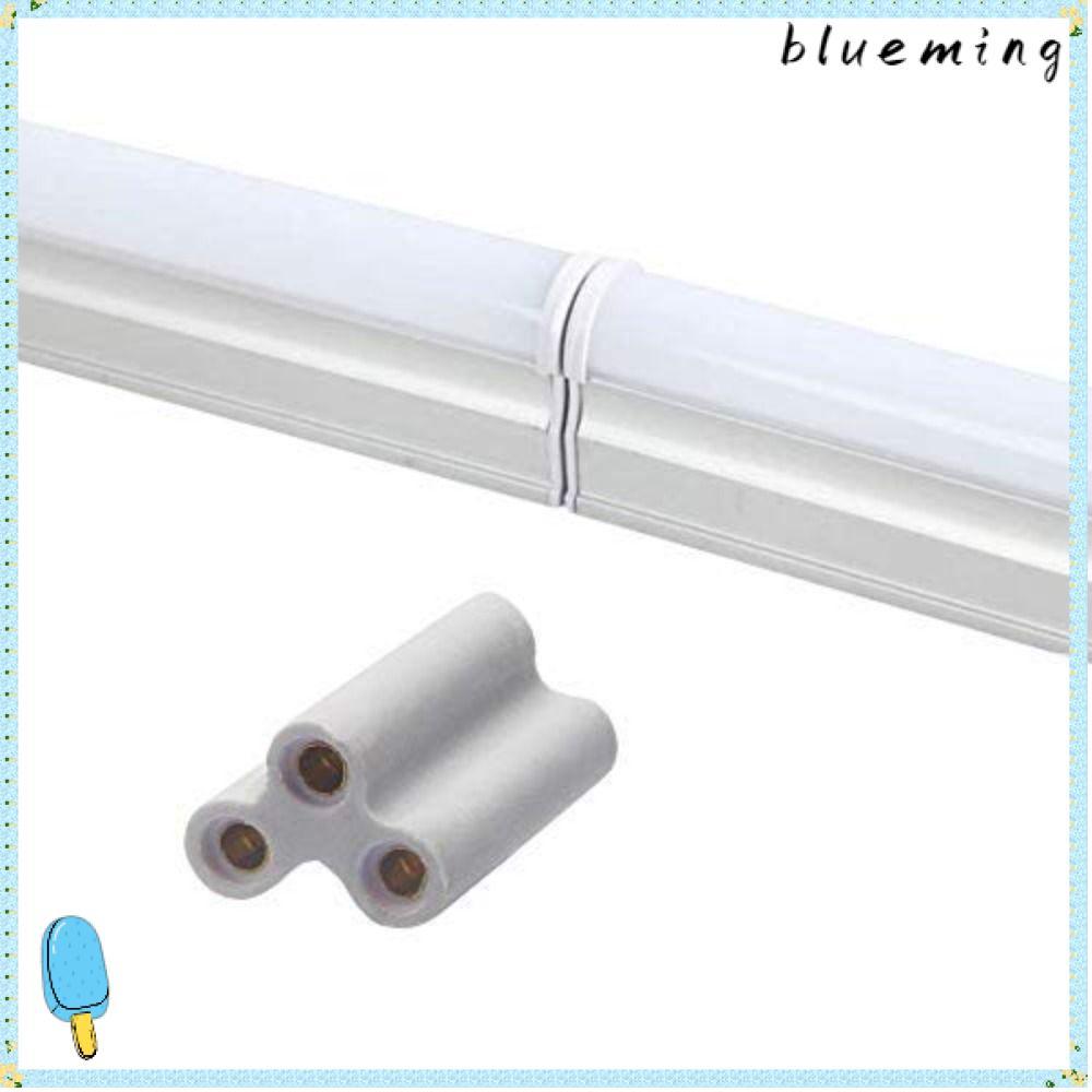 BLUEMING 100/50/30/20/10 ชิ้น T5 T8 Bracket Light Connector, Double End 20.5 มม. 3 หลุม Hard Joint C