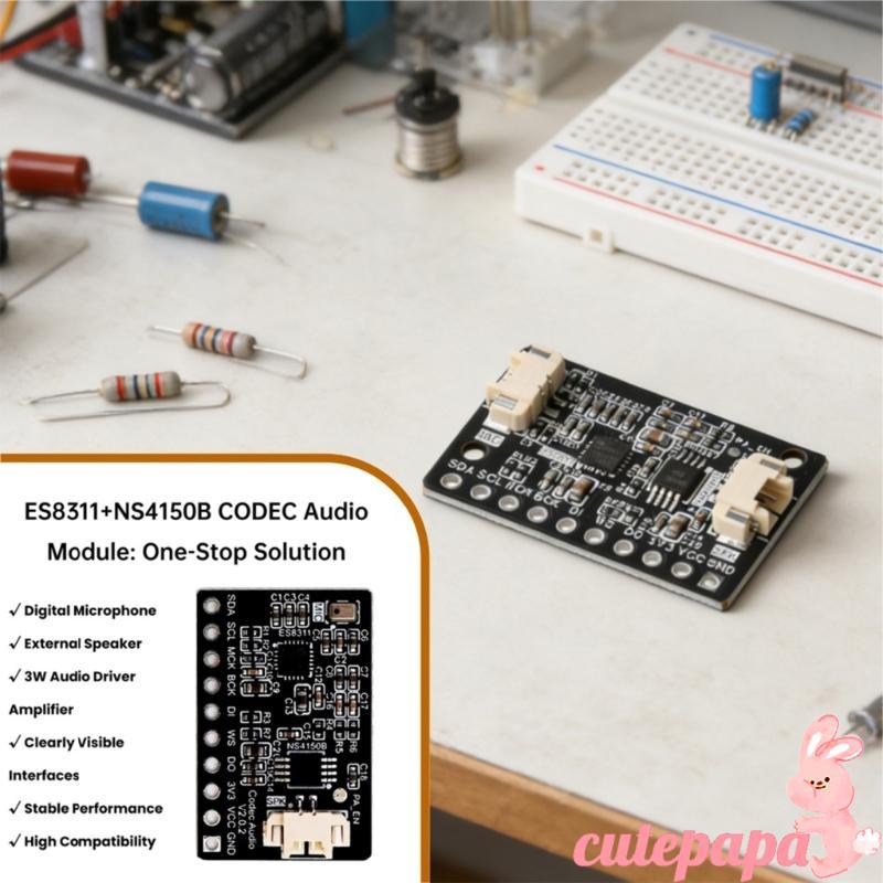 Cutep ES8311 NS4150B โมดูลเสียง 3W 10Pin Power Amplifier Development Board