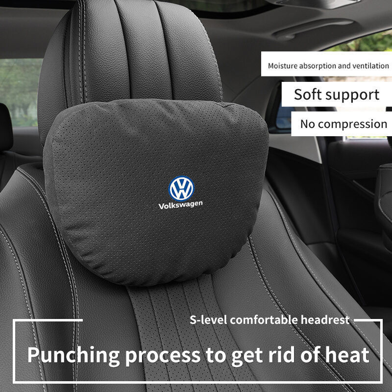 คุณภาพสูงรถ Headrest คอสนับสนุนที่นั่ง Soft Protector หมอนรองคอสําหรับ Volkswagen VW Polo Jetta Golf