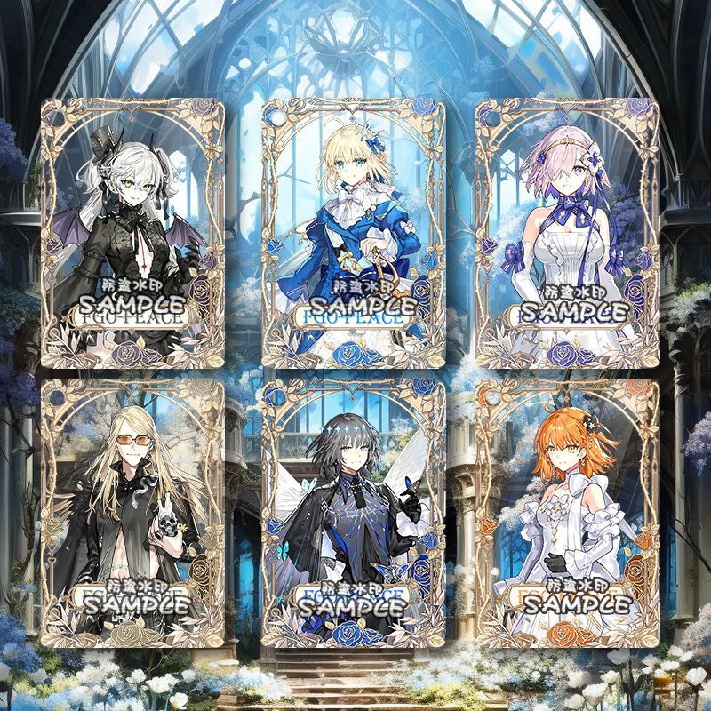 FGO ครบรอบ 10 ปี Altoli Lilisya Oberon Da Vinci การ์ดโปร่งใสสถานที่สูงไม่มีวัสดุการ์ดรูปถ่ายแขวน