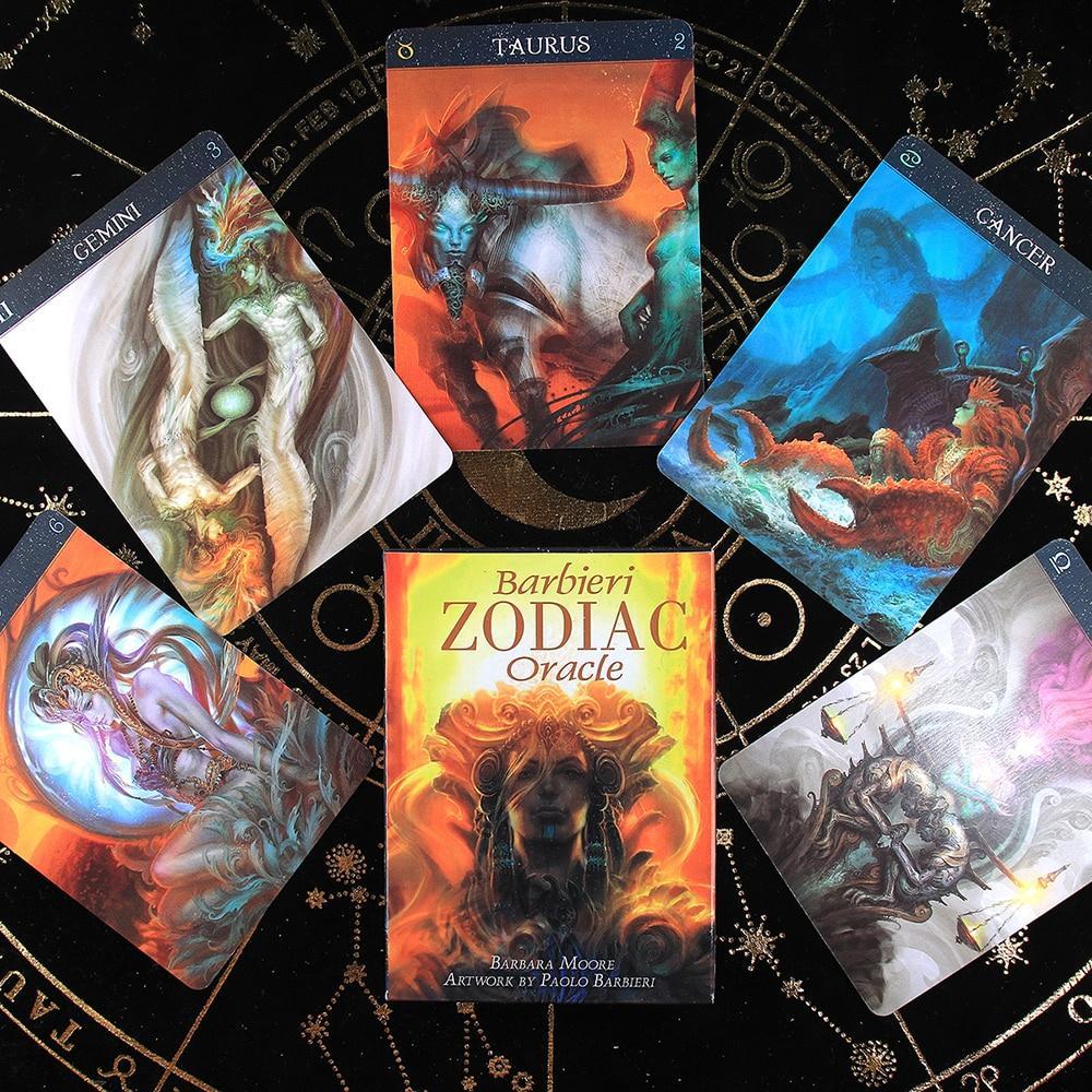 Barbieri Zodiac Oracle Cards Tarot เกมไพ่ Oracle
