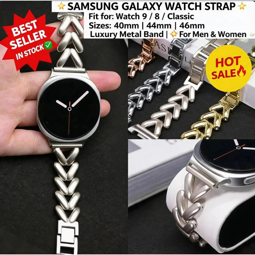 สายซิลิโคนอ่อนนุ่มสําหรับเล่นกีฬาสําหรับ Samsung Galaxy Watch 9 8 classic 8 7 6 5 4 Ultra2 40/44 มม. 9 classic v Word สายโลหะ