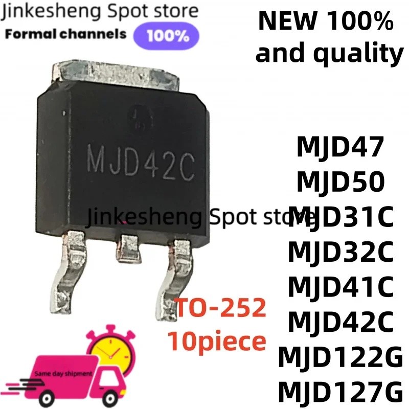 5 ชิ้น ยี่ห้อใหม่ MJD47 MJD50 MJD122G MJD127G TO-252 MJD31C MJD32C MJD41C MJD42C คุณภาพดีที่สุดในสต็