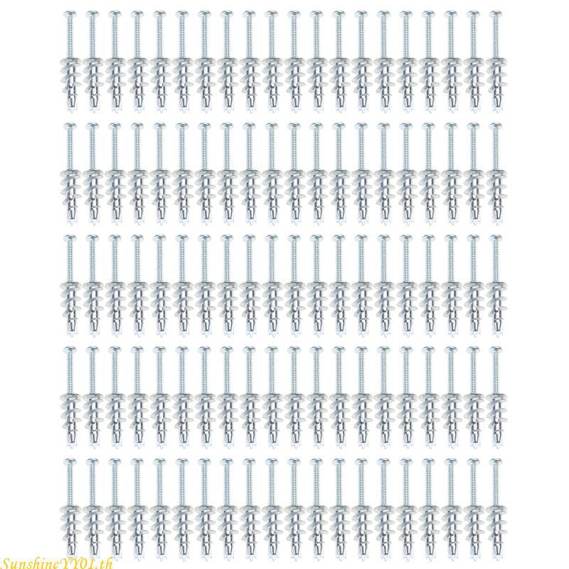 SUN โลหะ Drywall Anchors สกรูชุดอเนกประสงค์ Drywall สกรู Anchors Hollow Wall Anchors ชุดสําหรับอุปกร