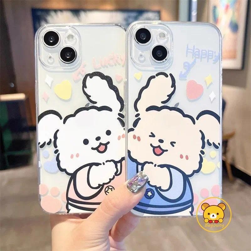 สุนัขน่ารักคู่เคสโทรศัพท์สําหรับ iQOO Z11 Z10 Z9S Z9 Turbo Plus Z9X Z8 Z8X Z7X Z7i Z6 Z6X Z5 Z3 Z1 Z