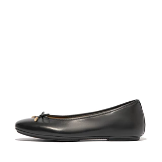 FITFLOP DELICATO BOW SOFT BALLET FLATS รองเท้าคัทชูผู้หญิง รุ่น HX8-001 สี BLACK