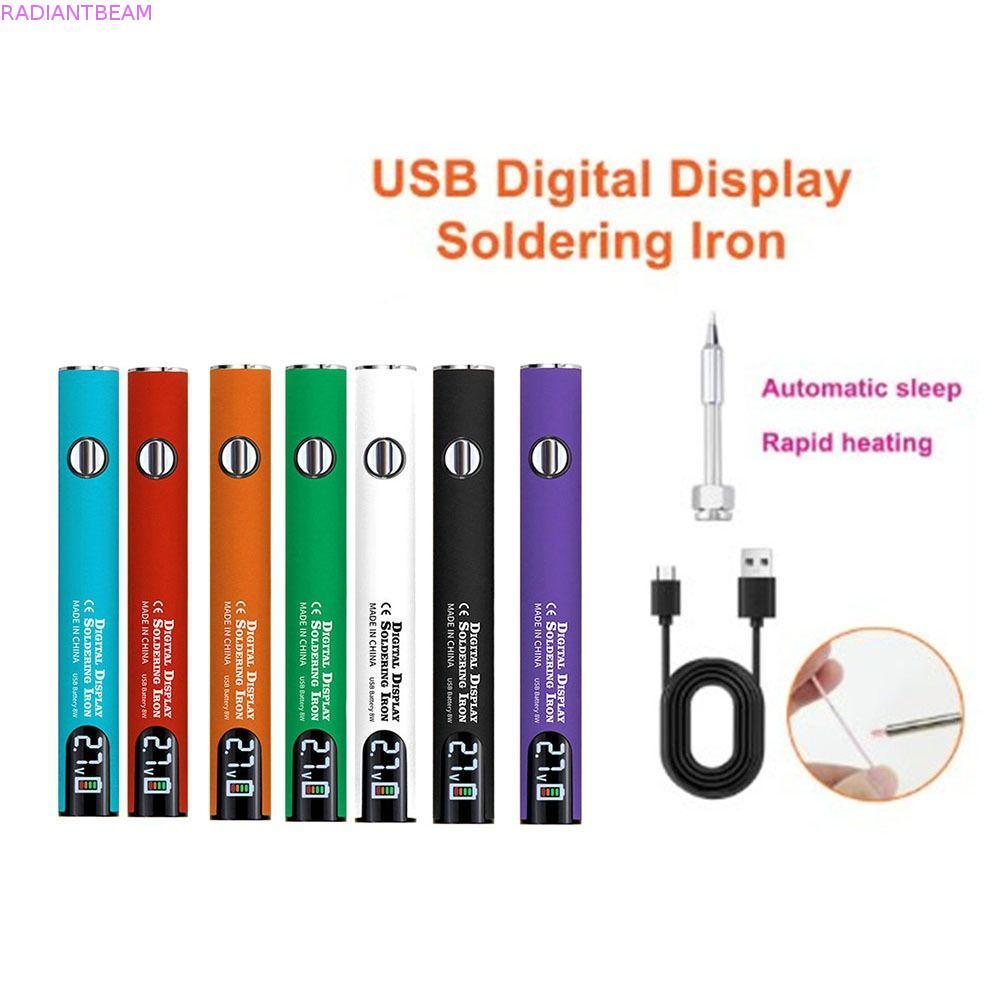 RADIANTBEAM หัวแร้งไฟฟ้า, USB Fast Charging ปรับแรงดันไฟฟ้าไร้สายเหล็ก Solder, แบตเตอรี่ลิเธียม จอแสดงผลดิจิตอลไร้สายชุดเครื่องมือเชื่อมปากกา