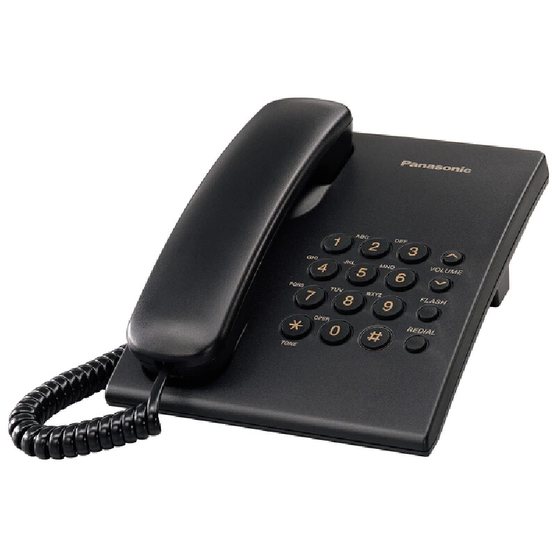 โทรศัพท์ สีดำ Panasonic KX-TS500MXB