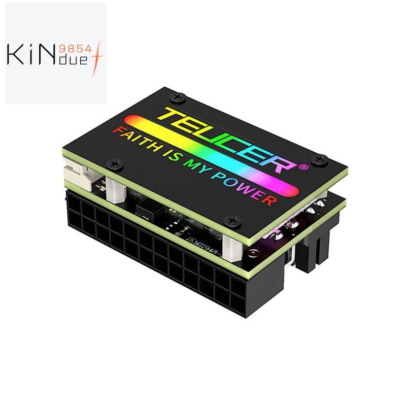 ATX 24Pin 90° อะแดปเตอร์ RGB 24PlN อะแดปเตอร์แปลงไฟเมนบอร์ดสําหรับแหล่งจ่ายไฟเมนบอร์ด 24PlN