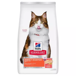 [เซตสุดคุ้ม] Hill's Science Diet Perfect Digestion สูตรแซลมอน อาหารแมว อายุ 1-6 ปี ขนาด 1.5 กก. (2 ถุง)