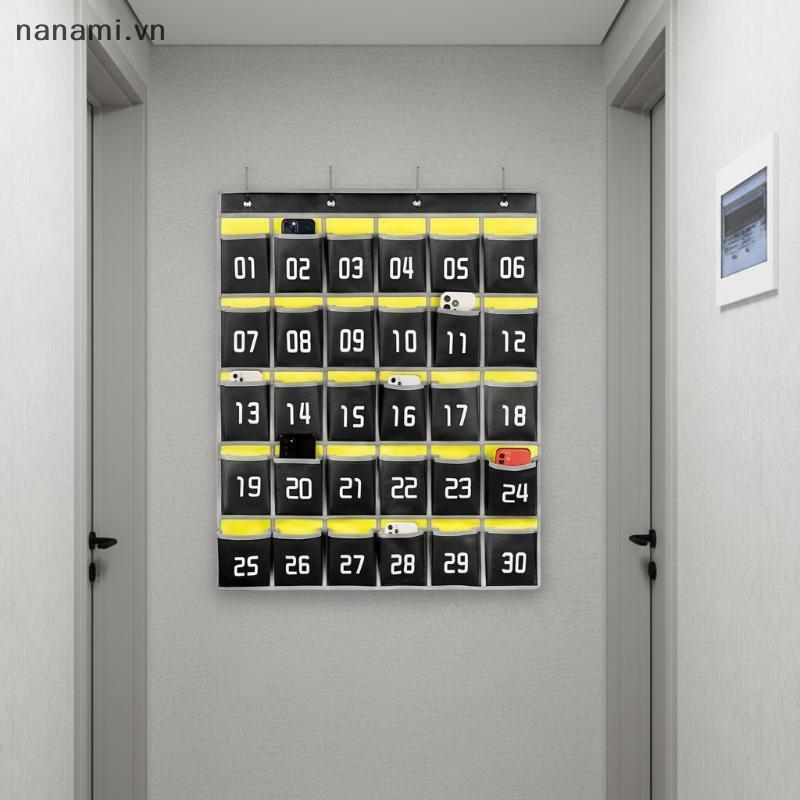 [nanami] Numbered Phone Storage Organizer Multi Poet ติดผนังสําหรับห้องเรียนหรือสํานักงาน [VN]