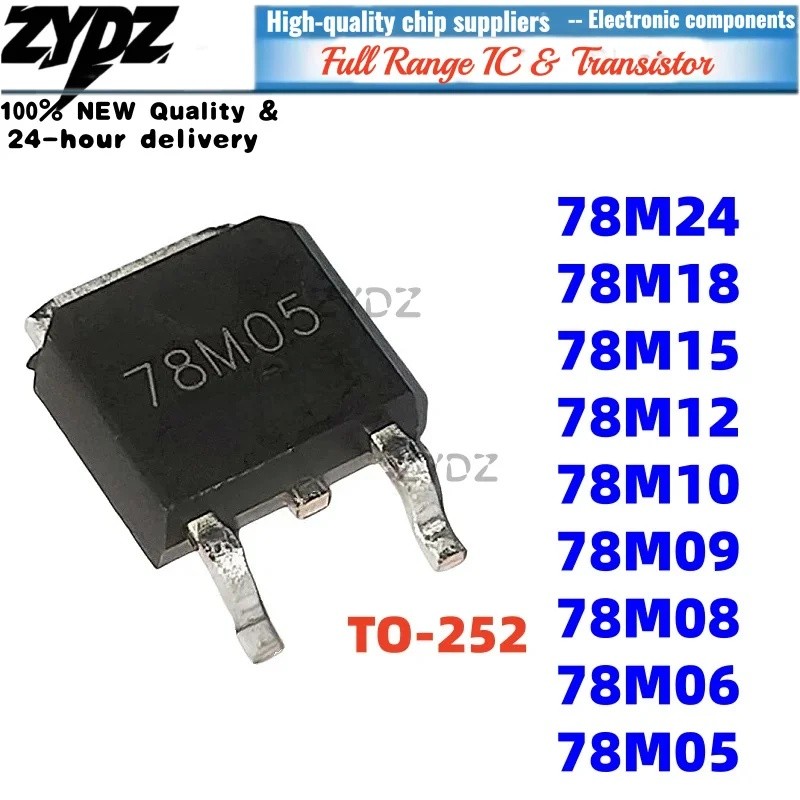 1-5PCS 78M10 78M05 78M06 78M12 78M15 78M18 78M08 78M09 78M24 TO-252 ขายส่ง Field Effect ทรานซิสเตอร์