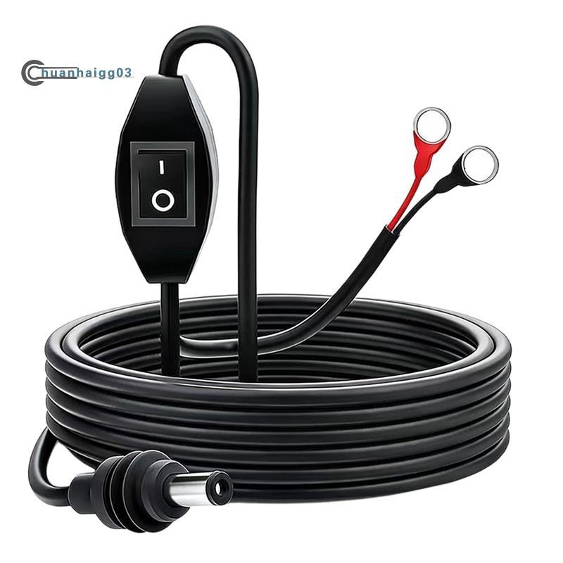 (chuanhaigg03)สําหรับสายชาร์จ Mini DC- การออกแบบโอริง, ความยาว /10FT พร้อมสวิตช์ไฟแบบบูรณาการสําหรับ